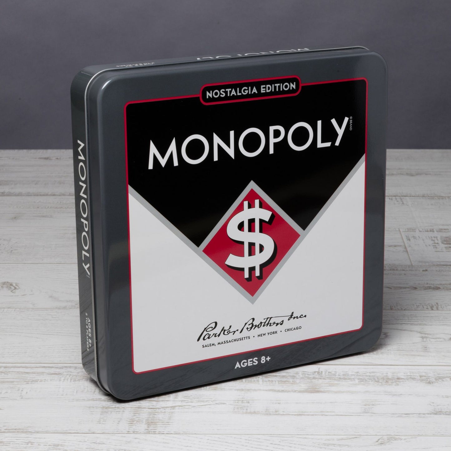 8+ Y, NOSTALGIA, MONOPOLY ESTUCHE LATA PARKER BROT