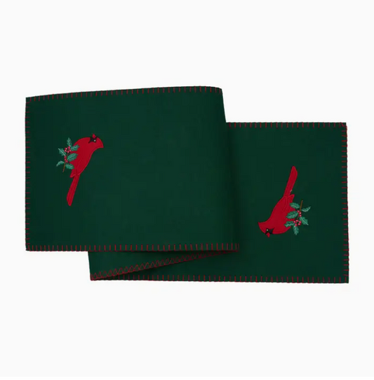 CARDINAL HOLLY FELT RUNNER