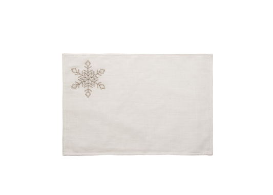 CHAMPAGNE SNOWFLAKE PLACEMAT