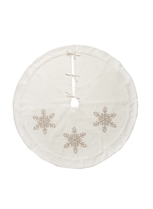CHAMPAGNE SNOWFLAKE TREESKIRT