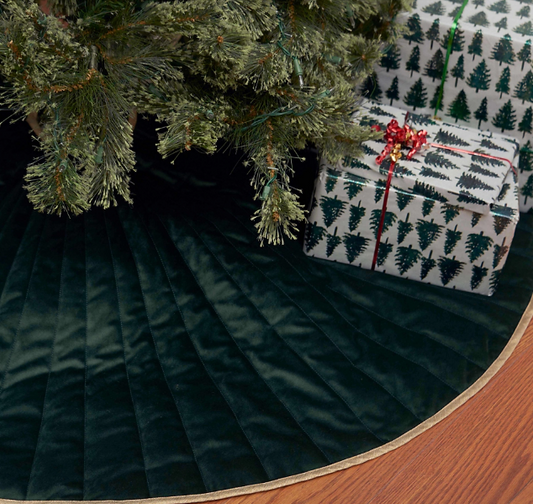 VELVET SPLENDOR GREEN TREESKIRT
