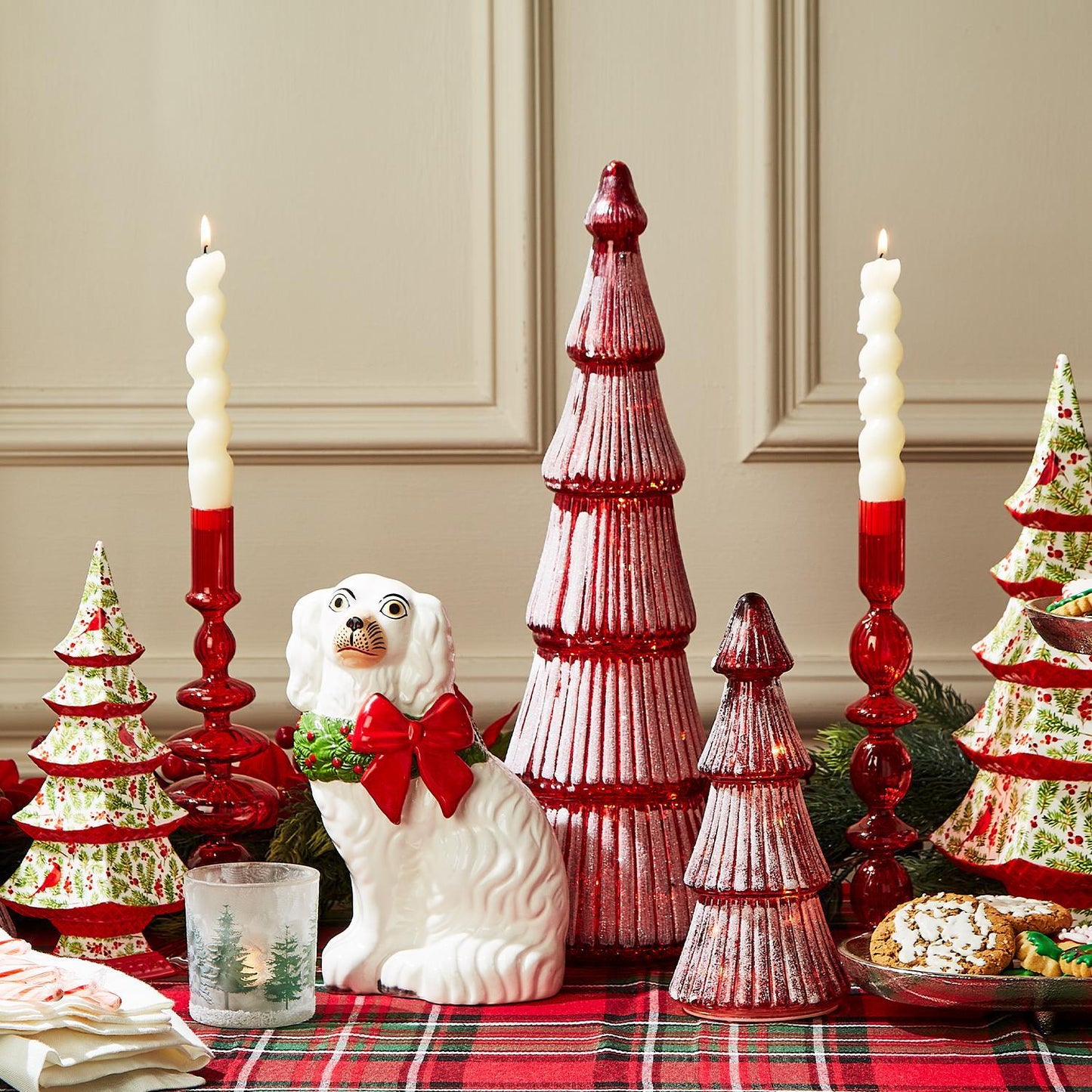 GLASS CANDLESTICKS