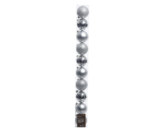 BAUBLES SHATTER SHINY-MSTT,SILVER GLITTER MIX