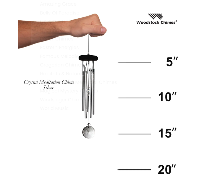 WOODSTOCK CRYSTAL MEDITATION CHIME- SILVER