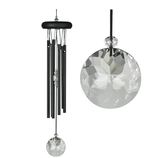 WOODSTOCK CRYSTAL MEDITATION CHIME- BLACK