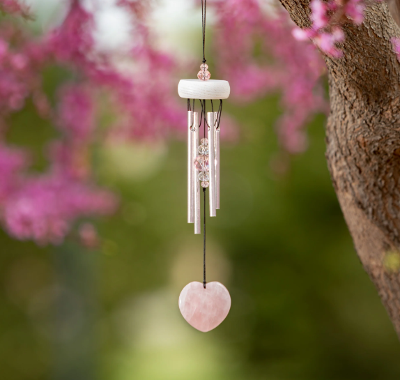 ROSE QUARTZ HEART CHIME