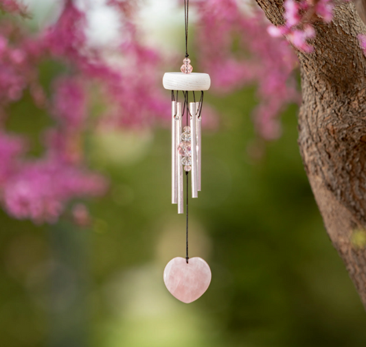 ROSE QUARTZ HEART CHIME