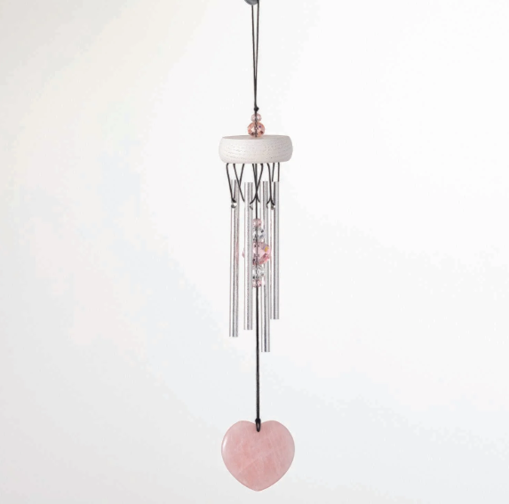 ROSE QUARTZ HEART CHIME