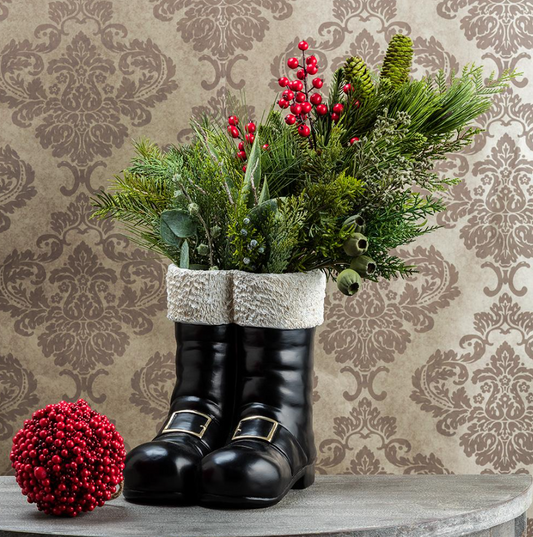 10.25" SANTA'S BOOTS CONTAINER