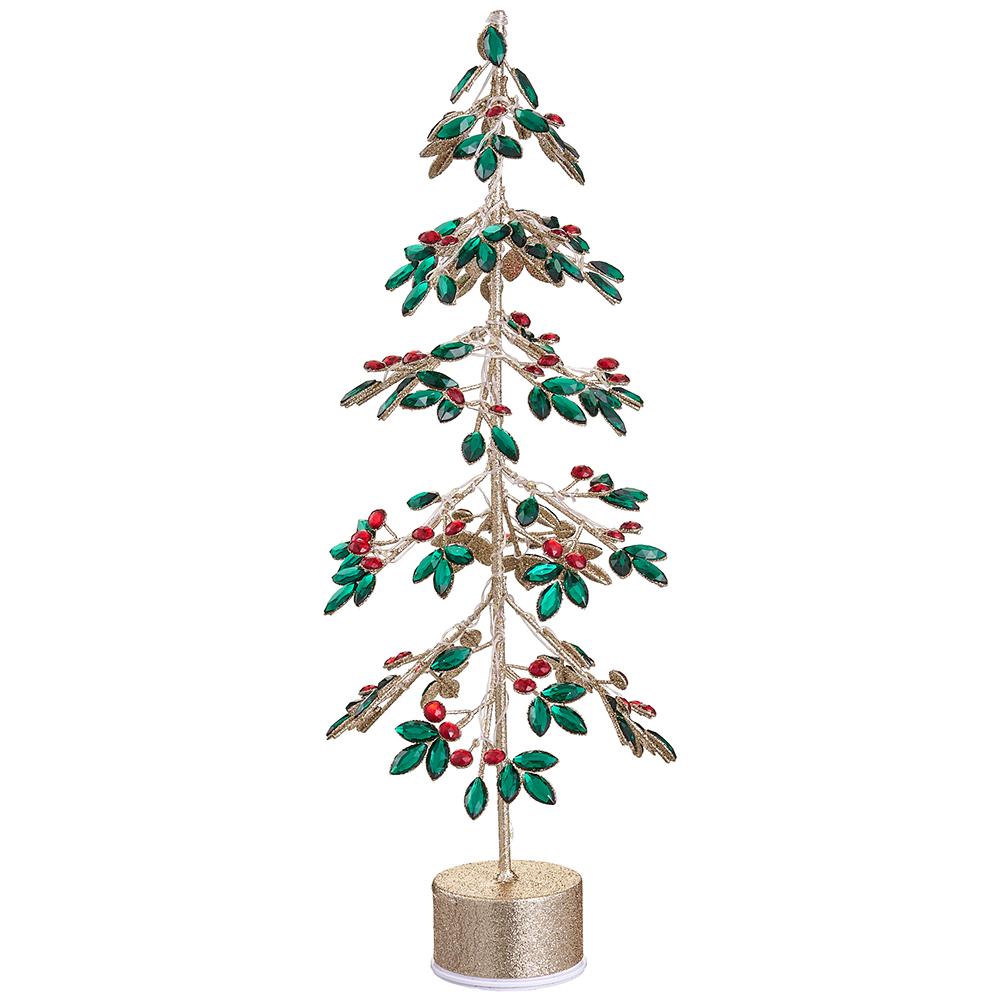 21.5'' RHINESTONE TREE WITH LIGHT MIXED GOLD