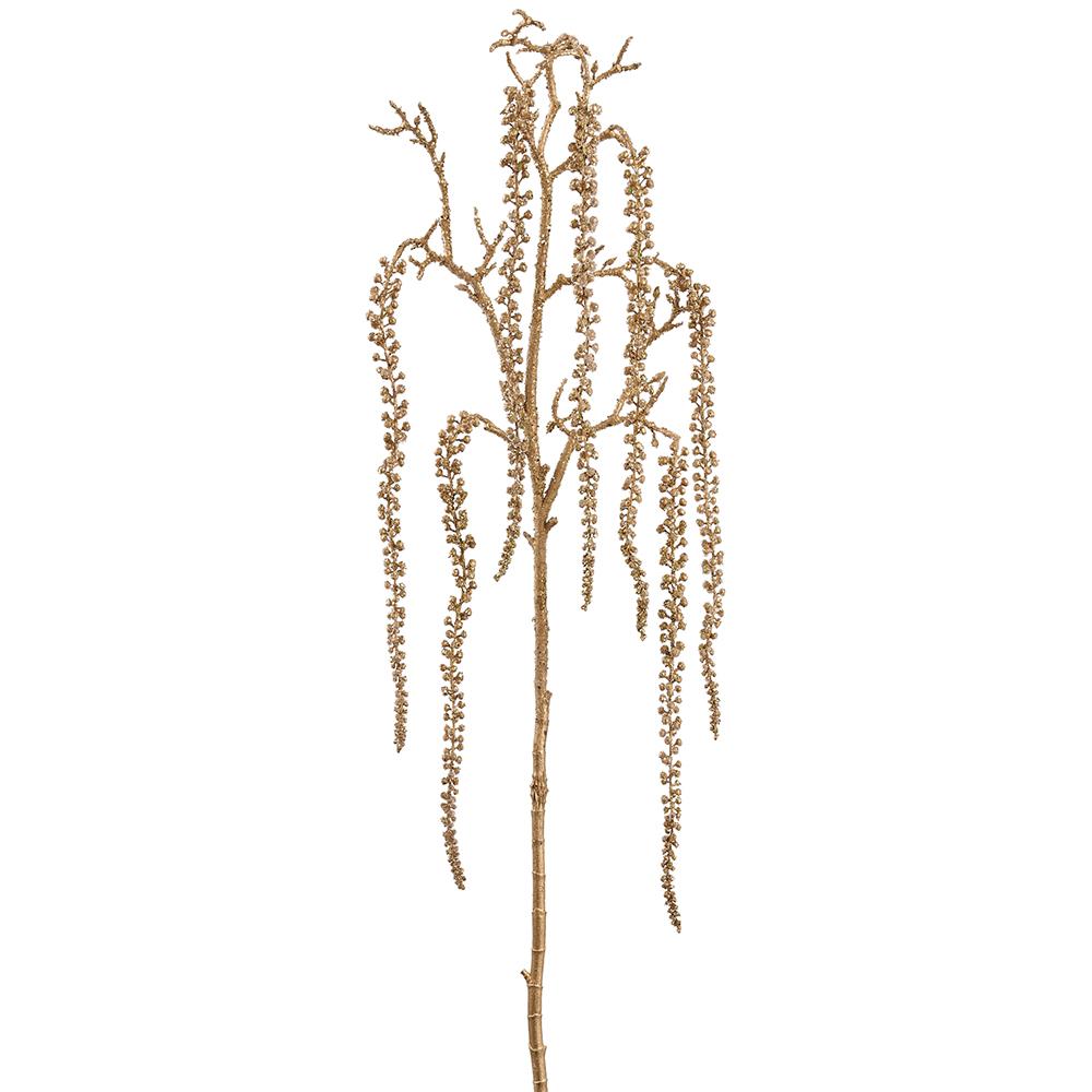 43'' BEADED SEDUM HANGING SPRAY GOLD