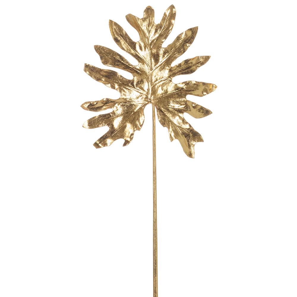 23'' SPLIT PHILODENDRON LEAF SPRAY GOLD