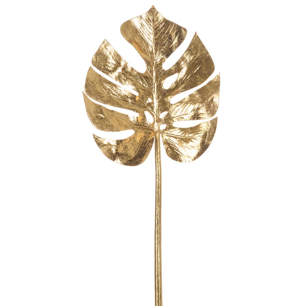18'' MONSTERA LEAF SPRAY GOLD