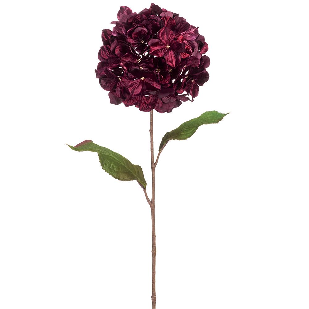 29'' SHIMMER VELVET HYDRANGEA SPRAY BURGUNDY