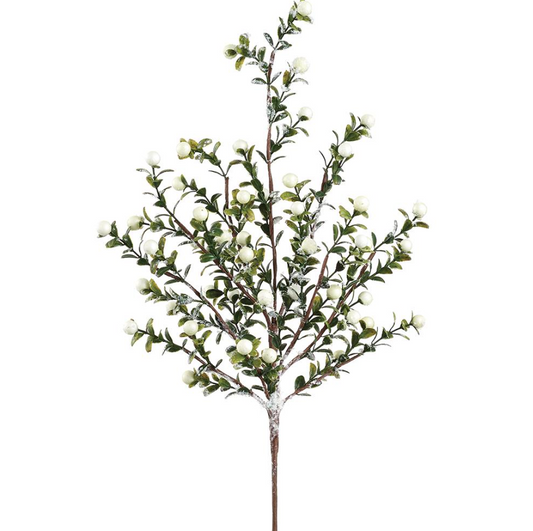 21'' SNOWED BERRY SPRAY WHITE