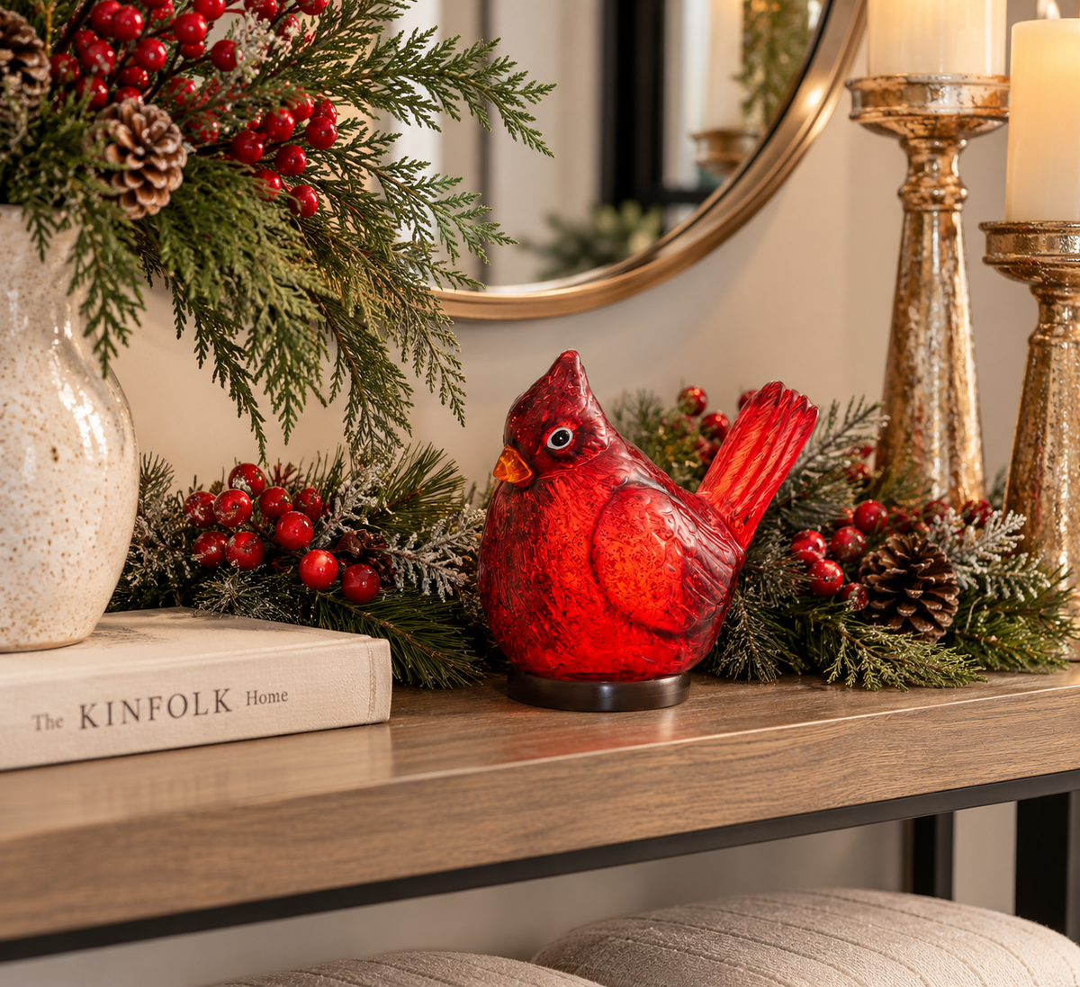 7'' CARDINAL WITH LIGHT RED