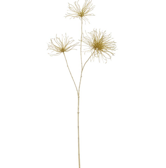 35.5'' GLITTERED METALLIC PINE SPRAY GOLD