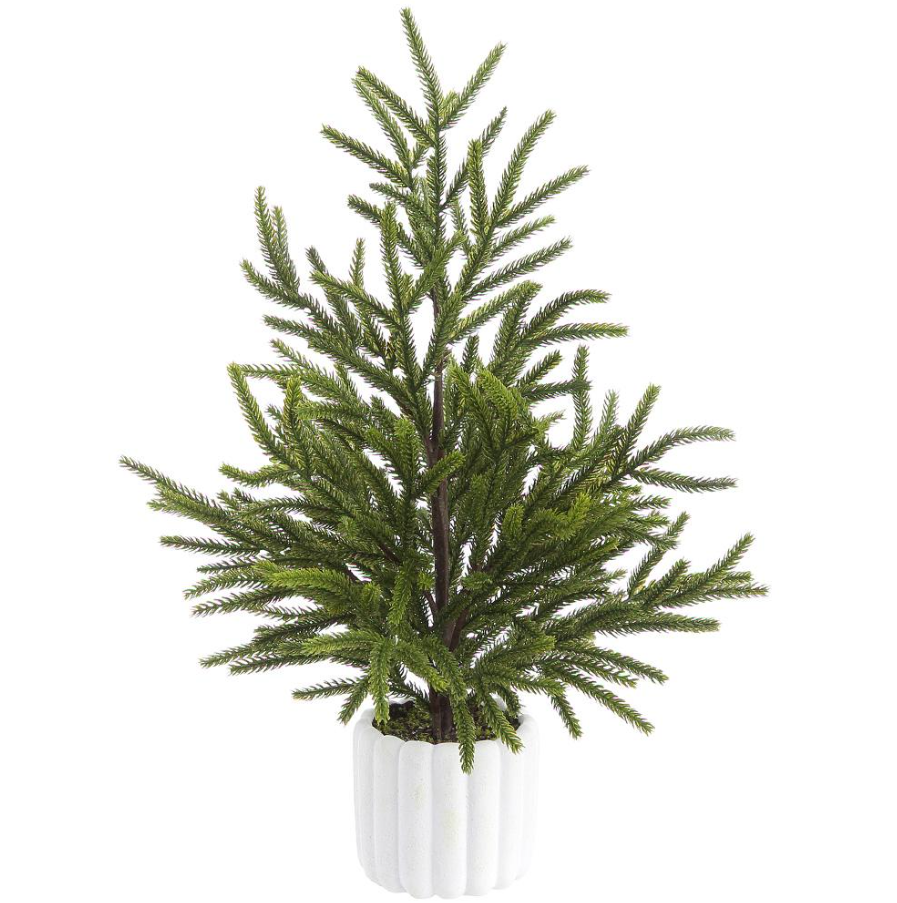 19.5" CYPRESS TREE IN CEMENT POT