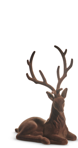 15'' BROWN FLOCKED DEER