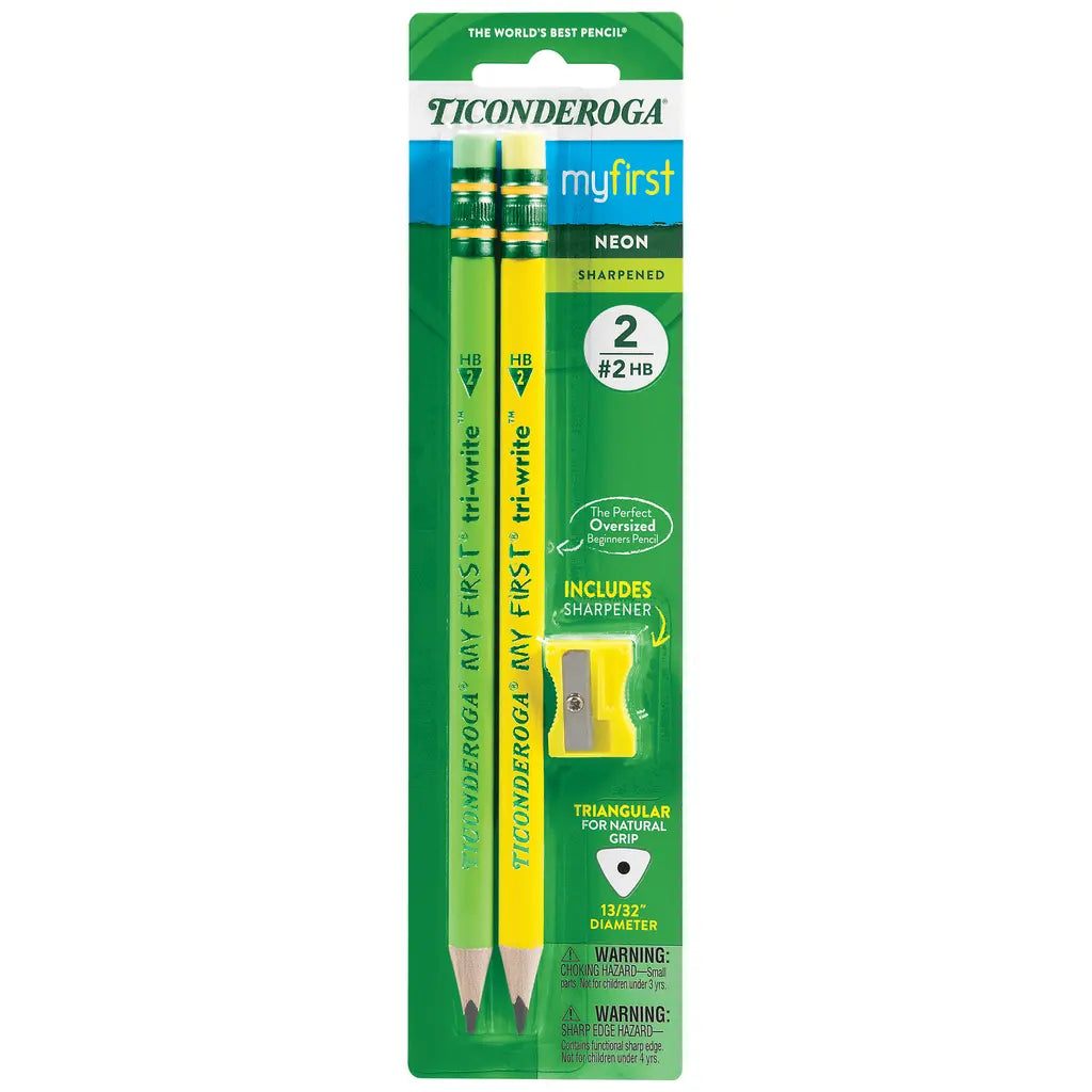 Ticonderoga My 1st Tri-Write Pencils Sharpened - 2 pk
