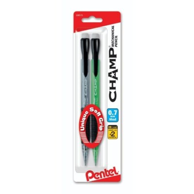 Pentel Champ Automatic Pencil 0.7mm Lápiz Mecánico - Set de 2