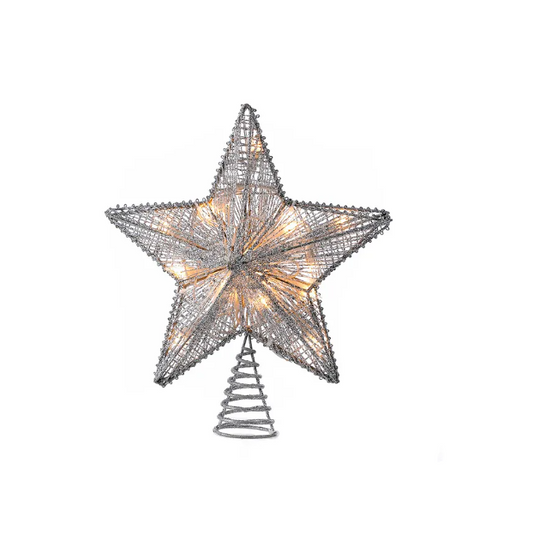 10" SILVER STAR TREETOP W/UL MINI