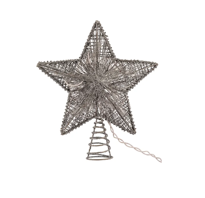 10" SILVER STAR TREETOP W/UL MINI