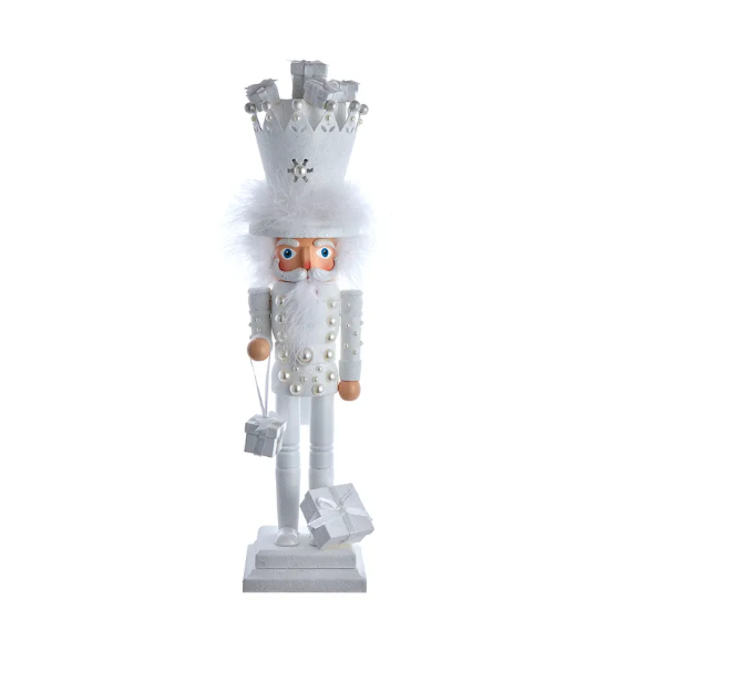 18" Hollywood Nutcrackers™ White King With Gifts Nutcracker