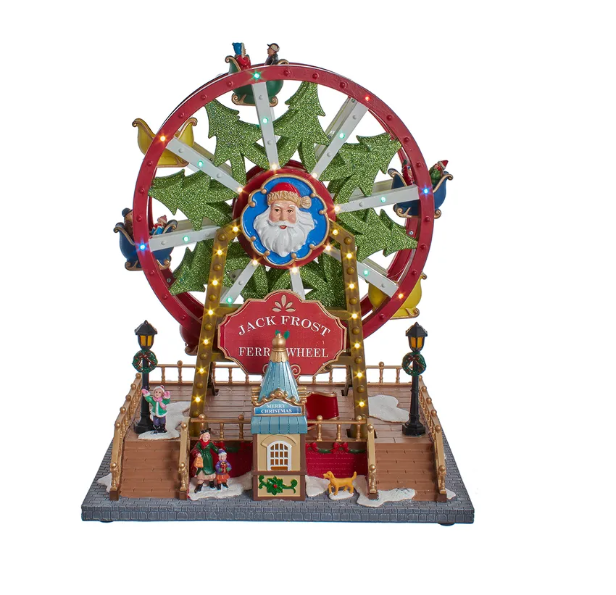 13" Lighted Musical Christmas Ferris Wheel