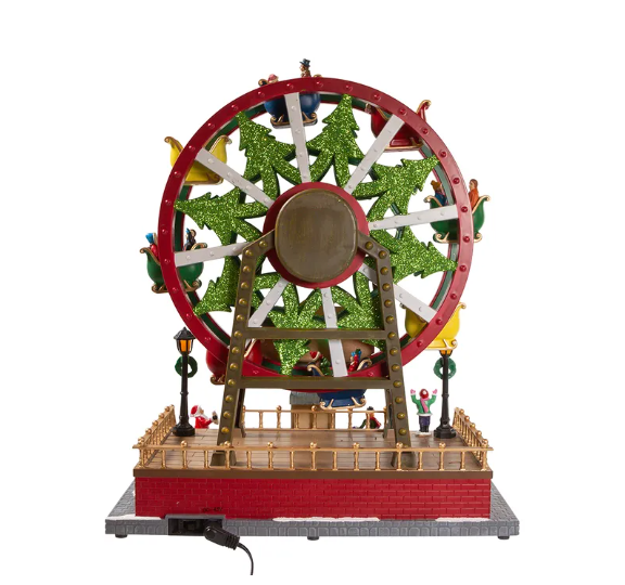 13" Lighted Musical Christmas Ferris Wheel