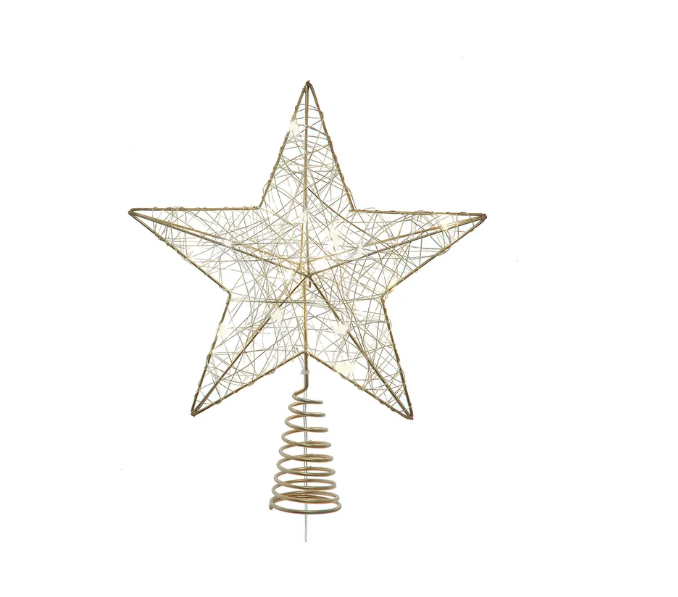 11.8" GOLD LED METAL STAR BATTERY OPERATED