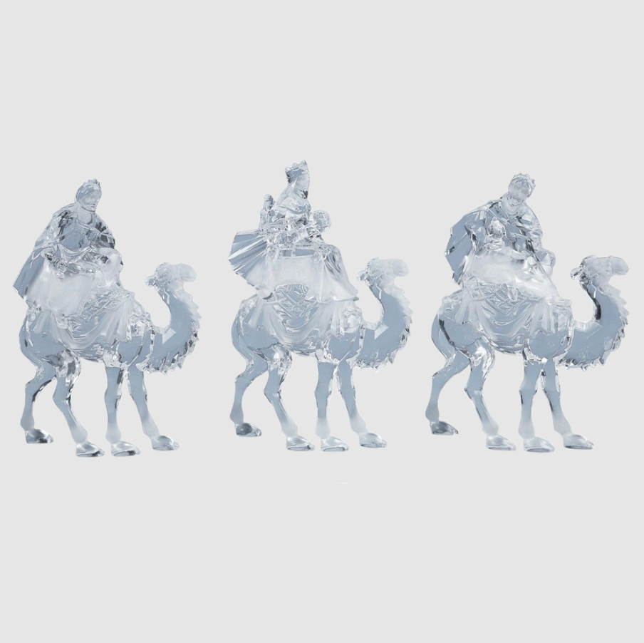 Three Kings Acrylic Nativity Figurines
