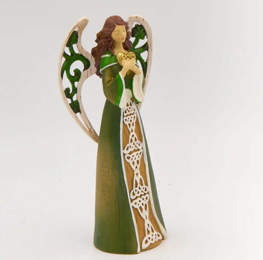 Angel Figurine with Celtic Knot Heart 7.5''