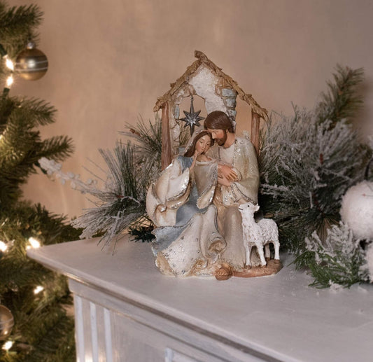 HOLY FAMILY WITH STAR 9.5”