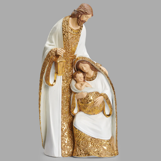 14H HOLY FAMILY, WHITE & GOLD