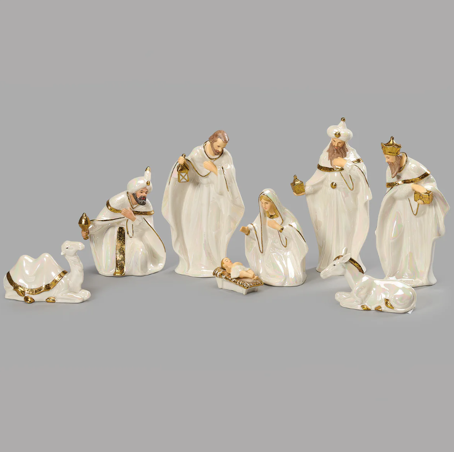 7.5H 8PC ST WHITE NATIVITY