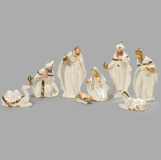 7.5H 8PC ST WHITE NATIVITY