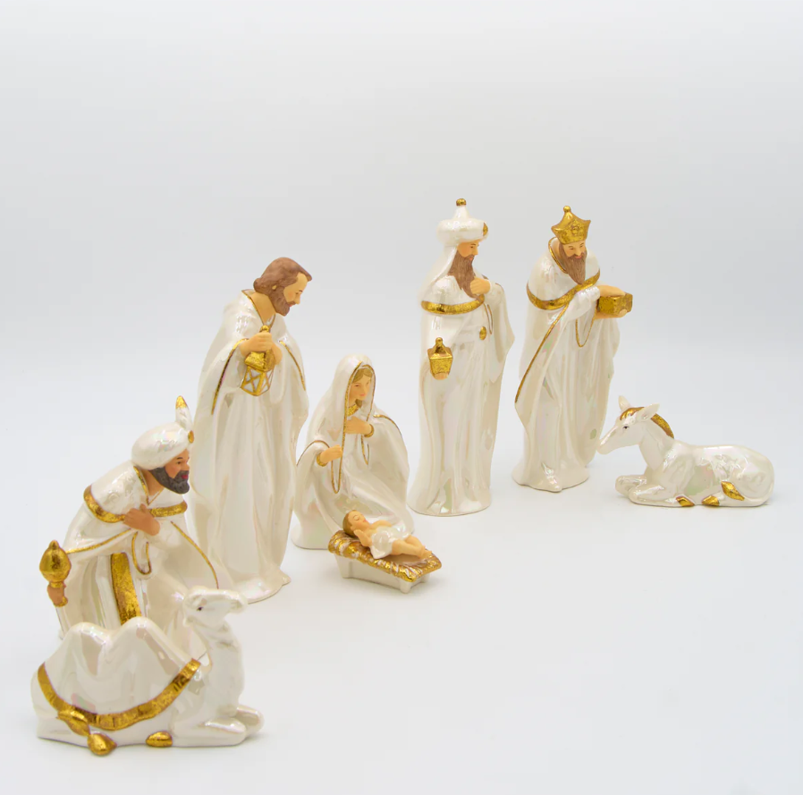 7.5H 8PC ST WHITE NATIVITY