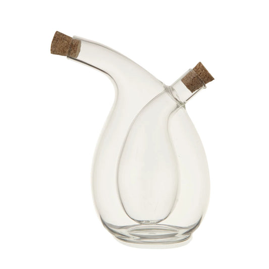 GLASS OIL & VINEGAR CRUET W/CORK