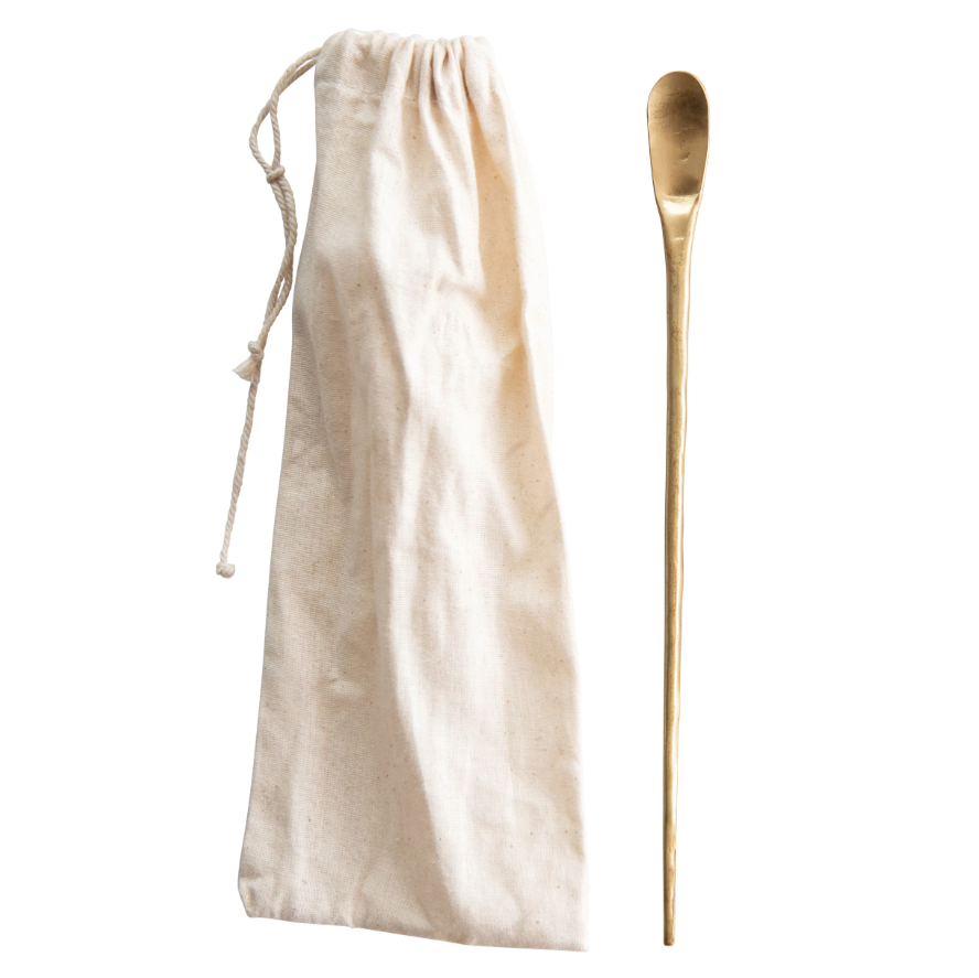 BRASS COCKTAIL SPOON