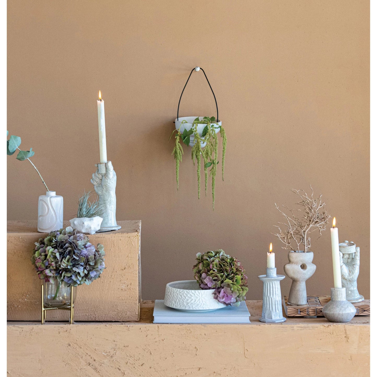 8'' ROUND TERRA-COTTA HANGING