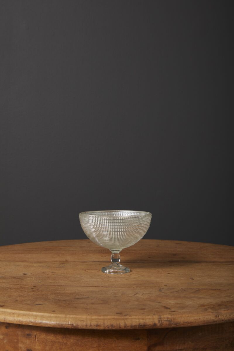 OPULENT GLASS COMPOTE 6.25"X5"