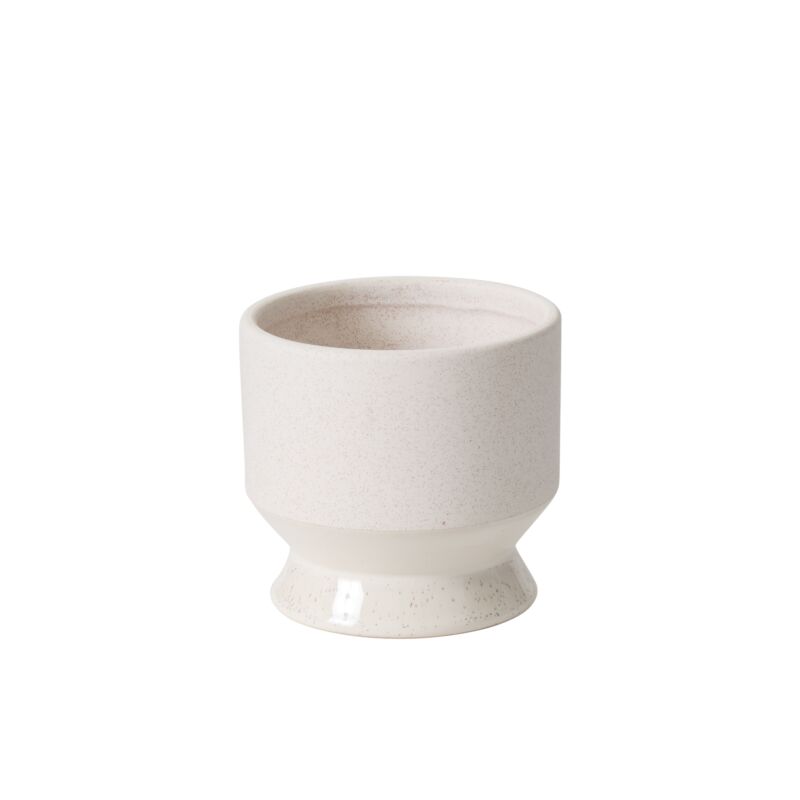 NEUTRAL PASADENA CERAMIC POT OFF-WHITE 4.5"X4.25"