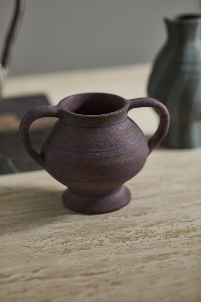 RHYSA VASE PURPLE 7.5"