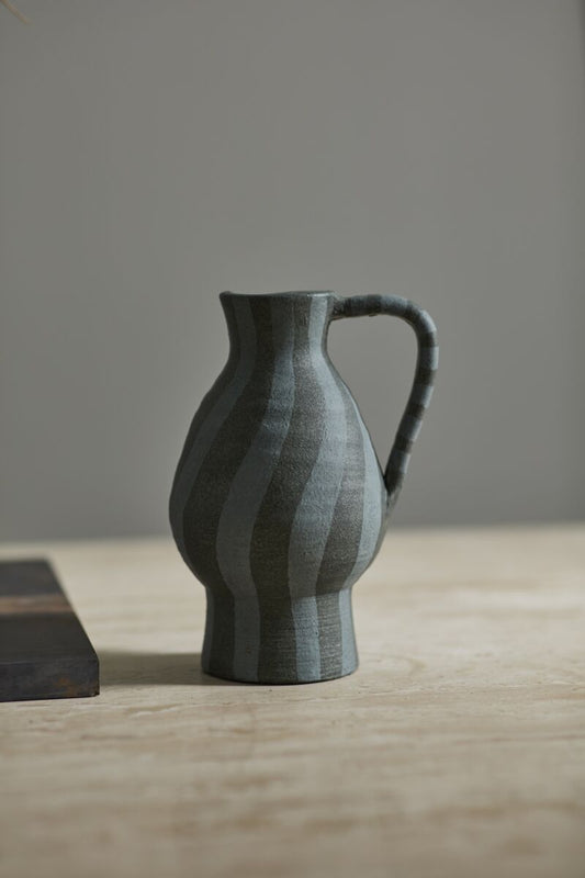 RHYSA VASE TURQUOISE 4.25" X 7"