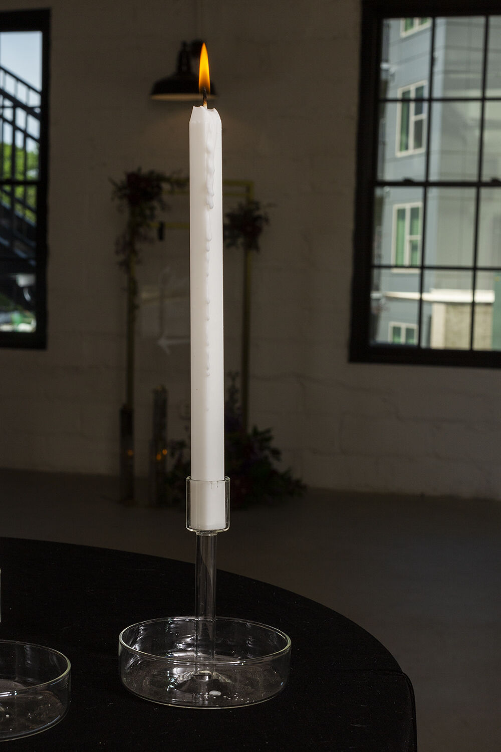 ADELINE GLASS CANDLEHOLDER 4.25"X5"