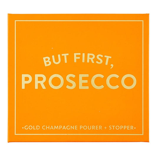 CHAMPAGNE STOPPER+POURER BOOK BOX-PROSECCO