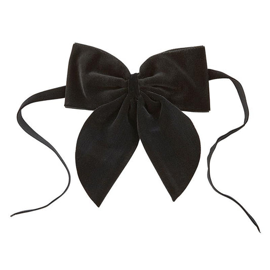 VELVET BOW NAPKIN TIES-BLACK-