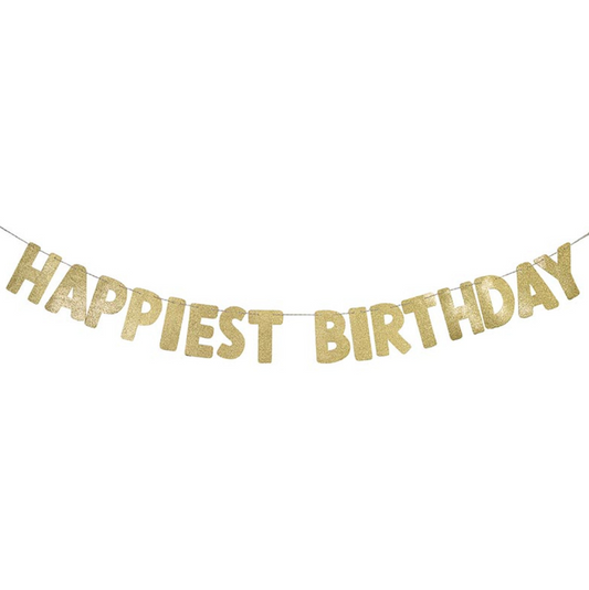 GLITTER GARLAND -HAPPIEST BIRTHDAY