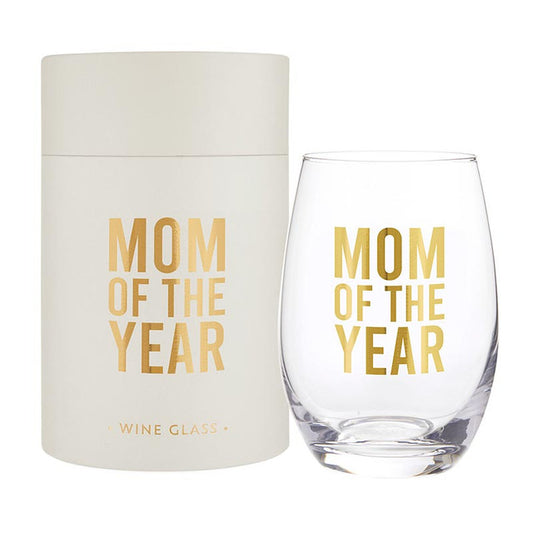 STEMLESS WINE GLASS-MOM OF THE YEAR